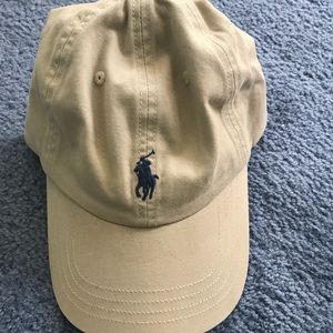Khaki and blue Polo hat